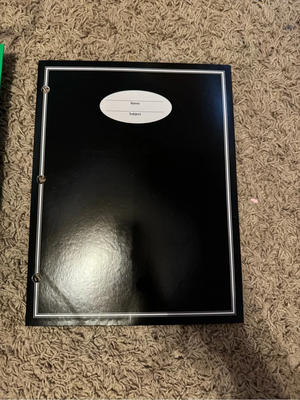 Yellow 3-Hole Plastic Binder